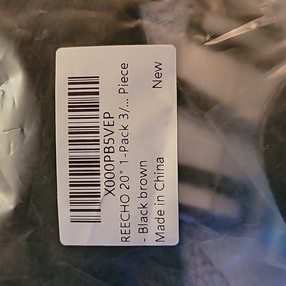 reecho hair, 20LongX10wide extensions ,dark brown - Picture 3 of 7